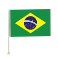 Universal Car Window Clip National Flag - Durable Polyester Country Flags with Heavy-Duty Window Mount Pole for Vehicles, Sports Events & National Days
