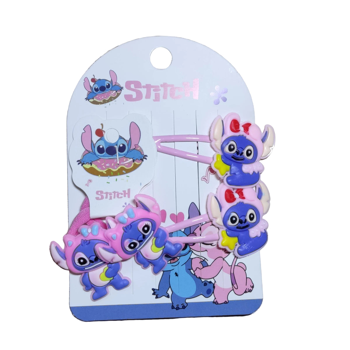 Stitch Theme Cartoon Hair Clip Set – Assorted Character Hairpins and Accessories