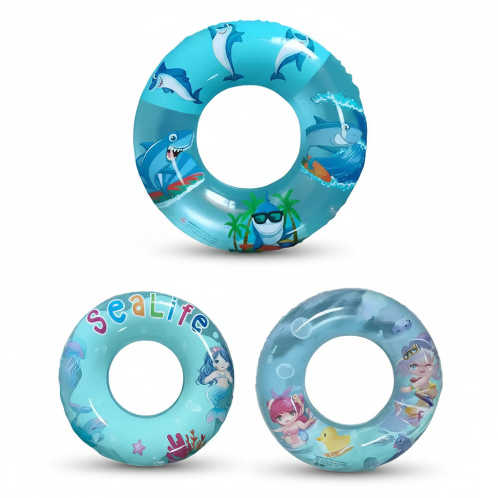 Sea Life Inflatable Swimming Ring – Kids Pool Float 60cm