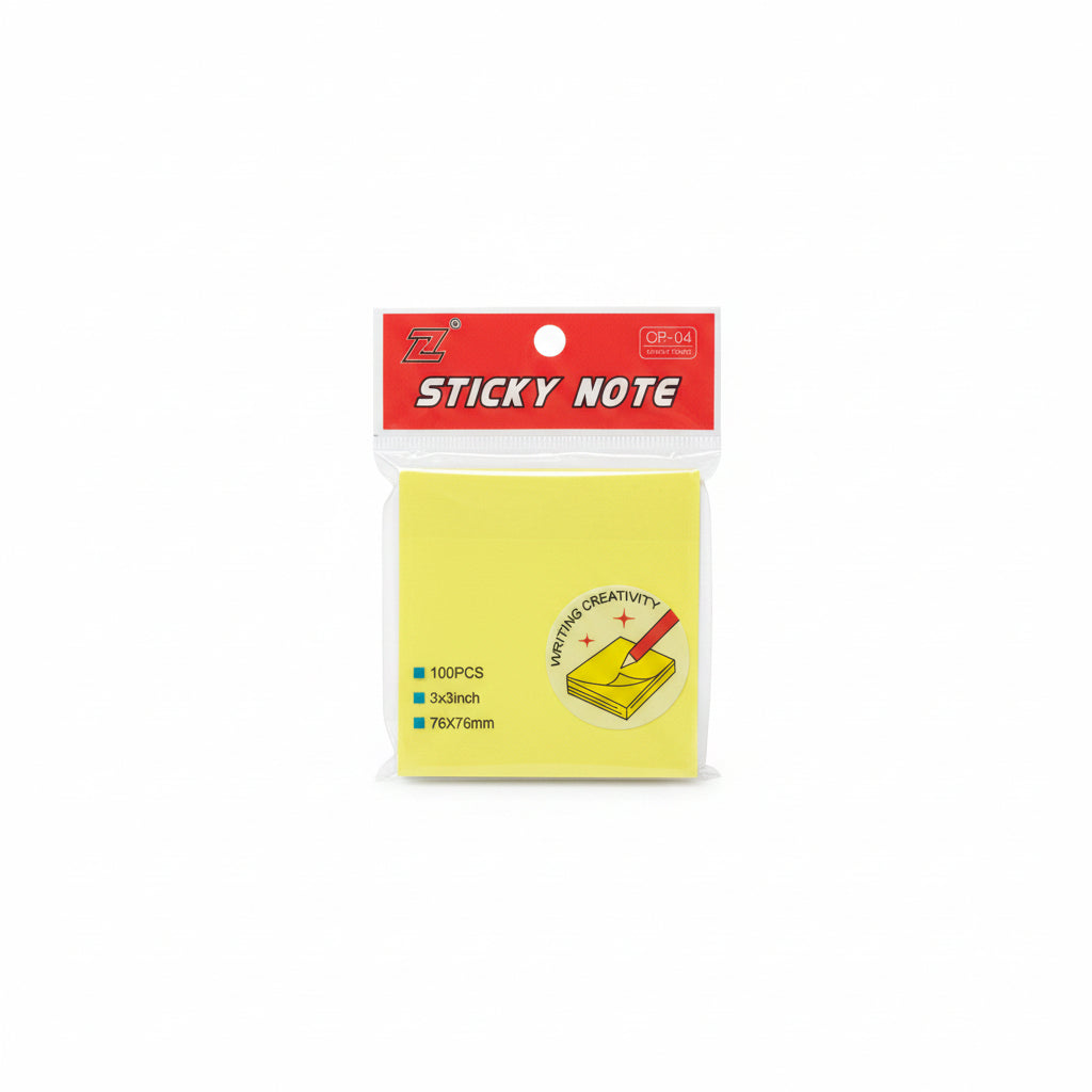 Colored Sticky Notes - 3x3 Inch (100 Sheets)