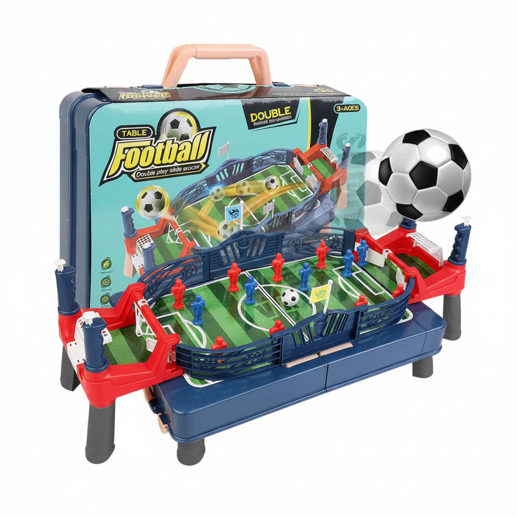 Portable Table Football Game Set – 2-in-1 Foldable Suitcase Bouncy Soccer Battle Board