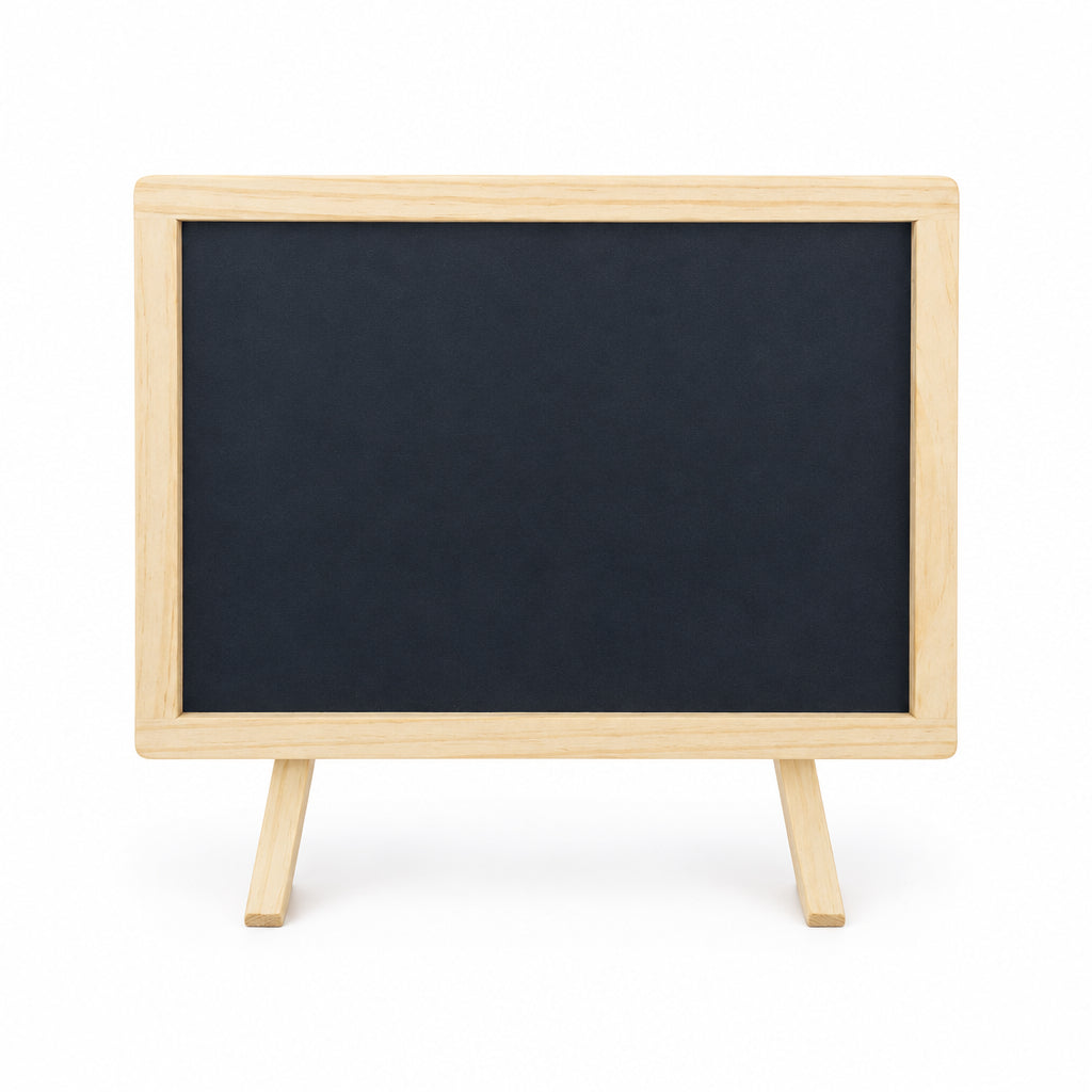Double-Sided Wooden Framed Tabletop Chalkboard – Mini Memo Message Board