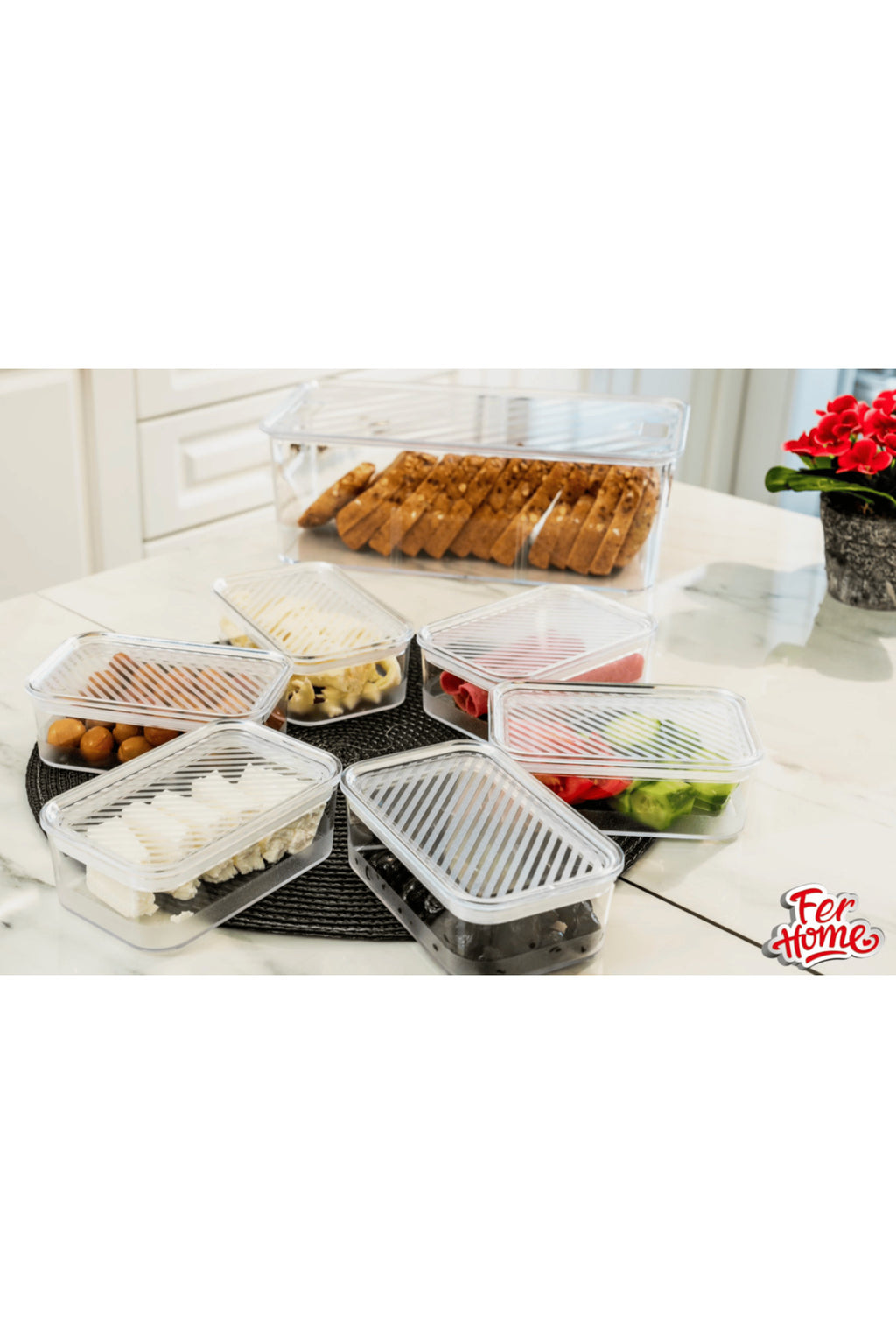 Fer Home Queen 7-Piece Leakproof Breakfast Organizer Set