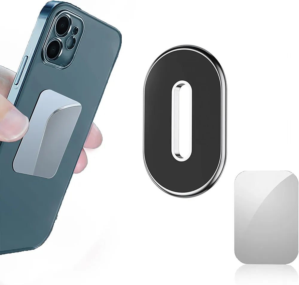 Ultra-Slim Magnetic Car Phone Holder. Universal Multi-Surface Dash & Wall Mount