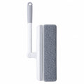 2-in-1 Rotatable Window Cleaner – Microfiber Scrubber and Rubber Squeegee
