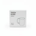 Premium Fluted Tooth Glass - Luxury Dual-Color Bathroom Tumbler Mug with Integrated Geometric Handle, Heat-Resistant Toothbrush Rinsing & Mouthwash Cup