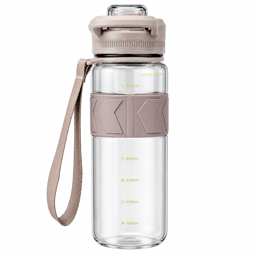 ST-YIBEN Energy 700ml Leak-Proof Sports Water Bottle - Gym, Fitness & Outdoor Hydration Bottle with Time/Volume Markers