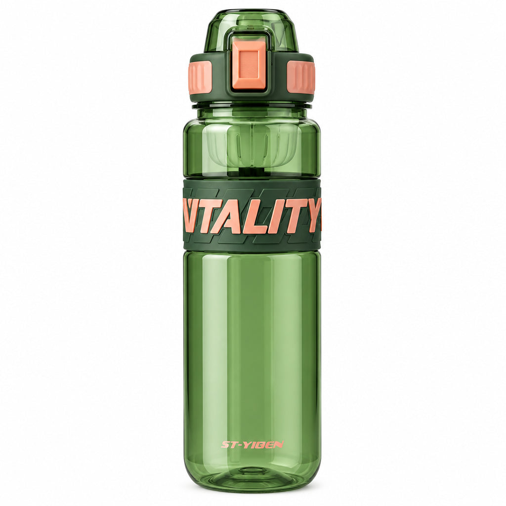 ST-YIBEN Vitality 1000ml Leak-Proof Sports Water Bottle - Large Capacity Gym, Fitness & Outdoor Hydration Bottle with Time/Volume Markers