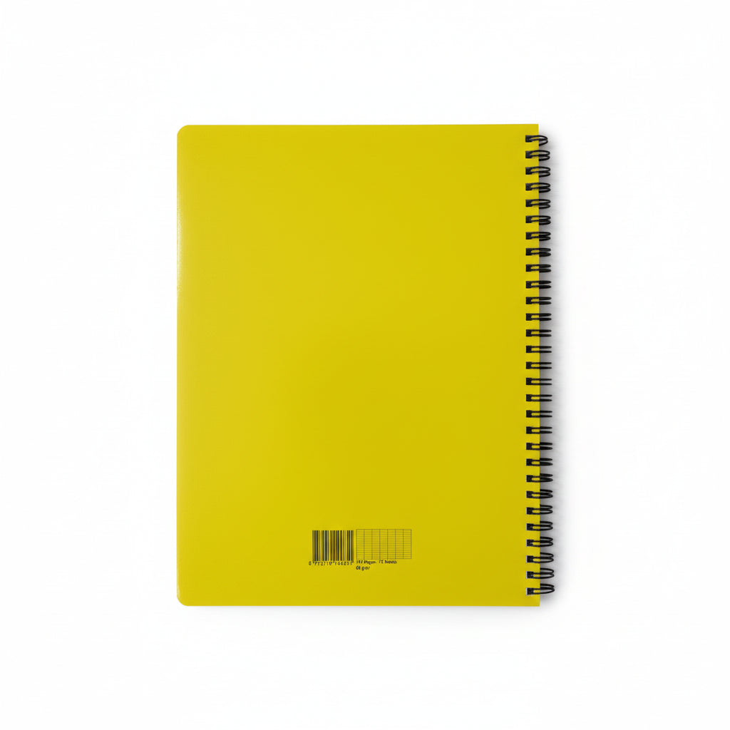 University Cartoon Cover Grid Double Spiral Notebook 144 Pages - square lines