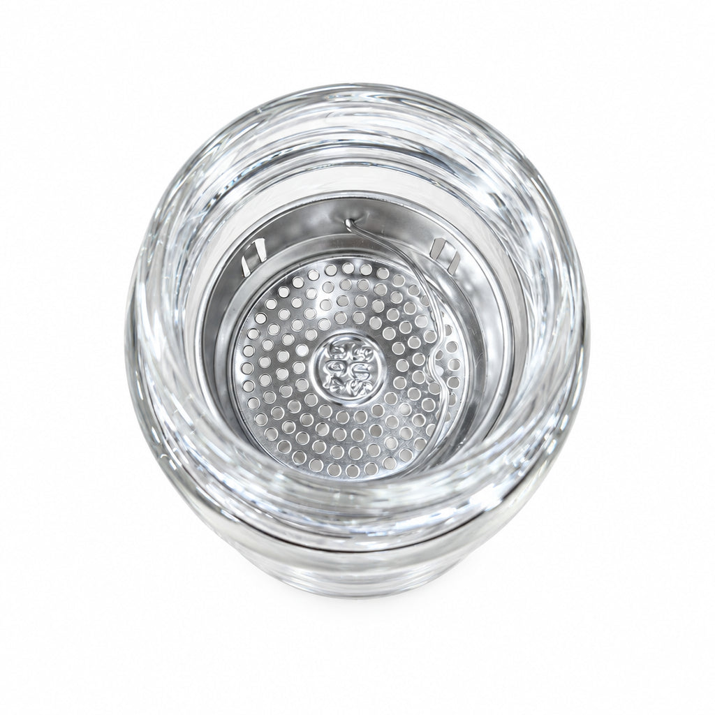 HAERS 300ml Double-Wall Glass Business Cup - Premium Insulated Borosilicate Glass Bottle with Built-in Tea Infuser & Leakproof Lid
