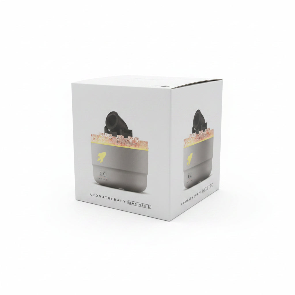 Rocket-Design Ultrasonic Aromatherapy Machine & Essential Oil Diffuser - Premium Desktop Humidifier with Ambient Warm Light & Salt Stone Tray
