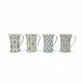 Saida Vintage Cottagecore Floral Ceramic Mug - French Country Style Porcelain Tea & Coffee Cup, Artisan Contoured Botanical Espresso & Latte Mug with Handle