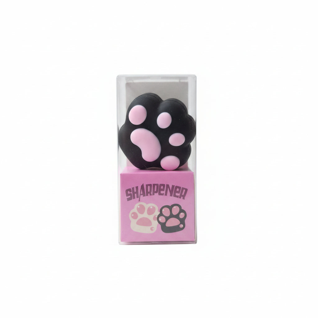 Cute Cartoon & Paw Print Pencil Sharpener
