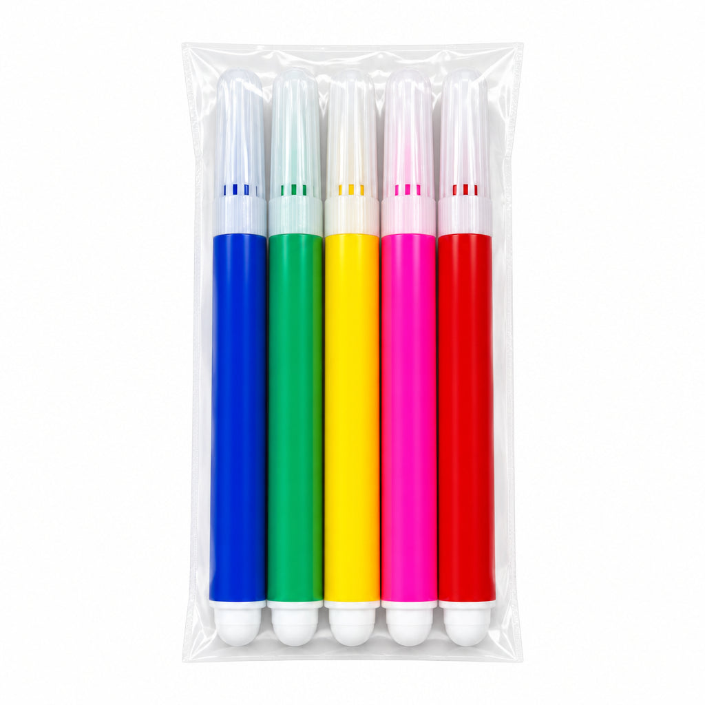 5-Piece Colorful Mini Marker Pen Set – Vibrant Art and Writing Markers