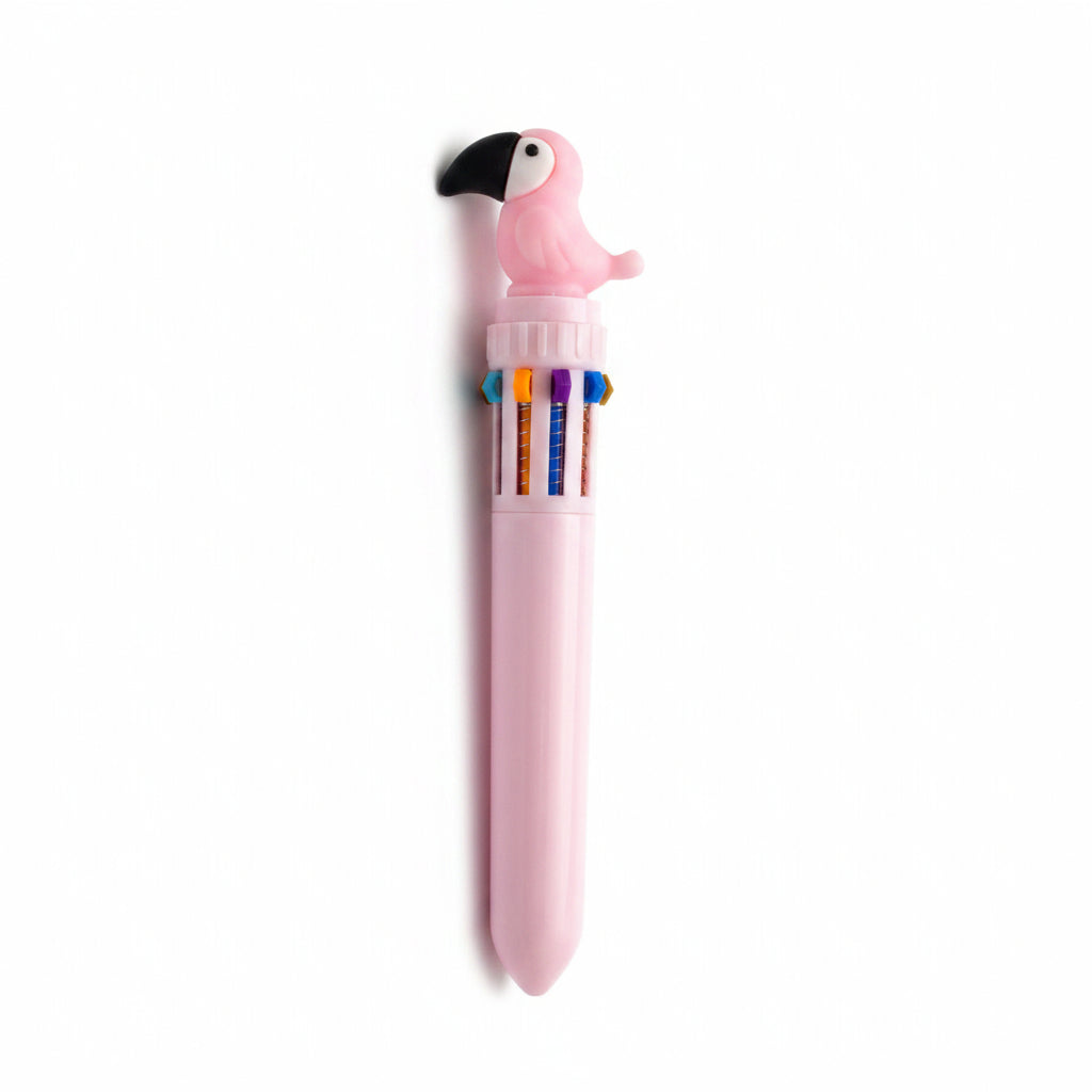 Toucan Bird Theme 10-in-1 Multicolor Ballpoint Pen