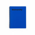 University Cartoon Cover Grid Double Spiral Notebook 144 Pages - square lines