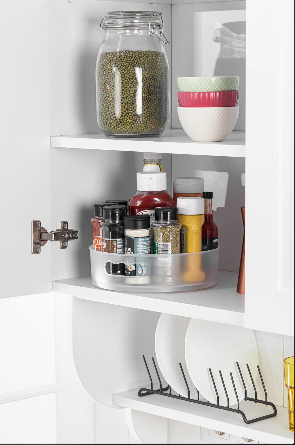 Uydas 360° Rotating Multi-Purpose Organizer Tray – Lazy Susan for Kitchen, Bathroom & Vanity