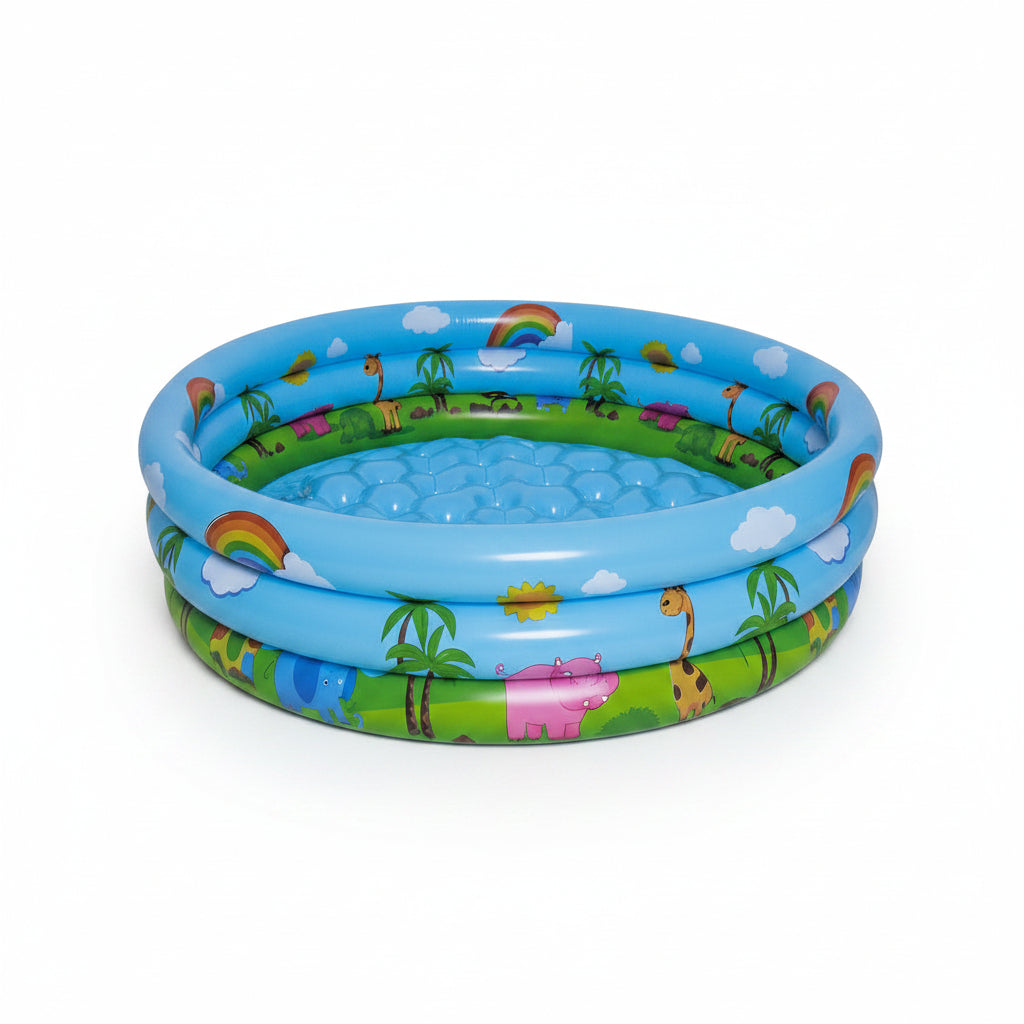Inflatable Ocean Life Round Swimming Pool – Kids Outdoor Water Play Center 130*35cm