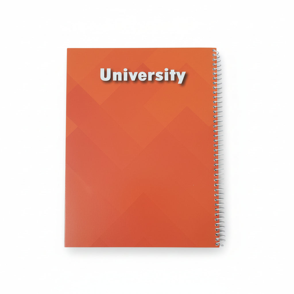 University cartoon cover Wire-Bound Spiral Notebook 192 pages - arabic lines
