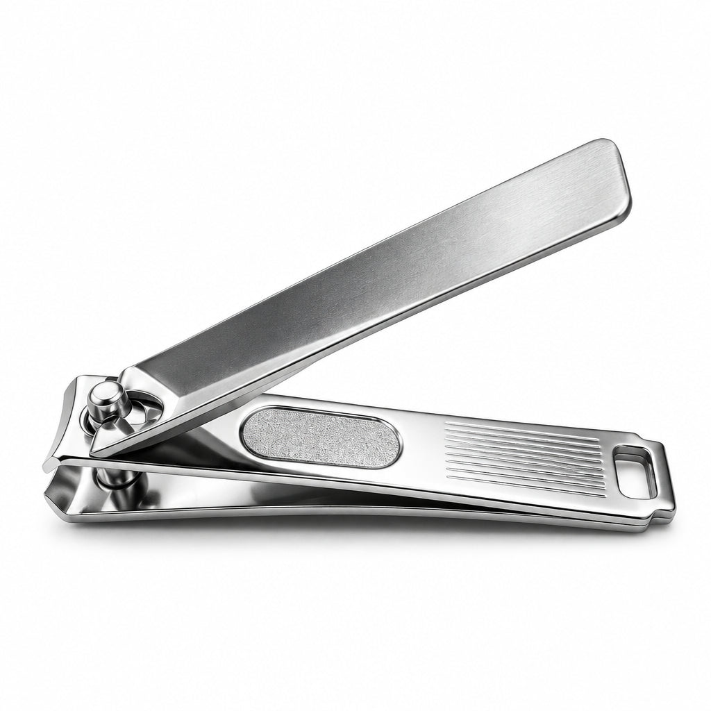 Kcoryue Premium Matte Black Nail Clipper - Heavy Duty Carbon Steel Fingernail Clipper with Ergonomic Grip & Precision Curved Blades (1 Piece)