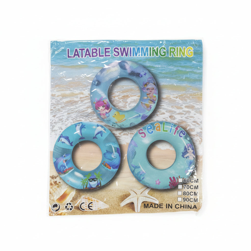 Sea Life Inflatable Swimming Ring – Kids Pool Float 60cm