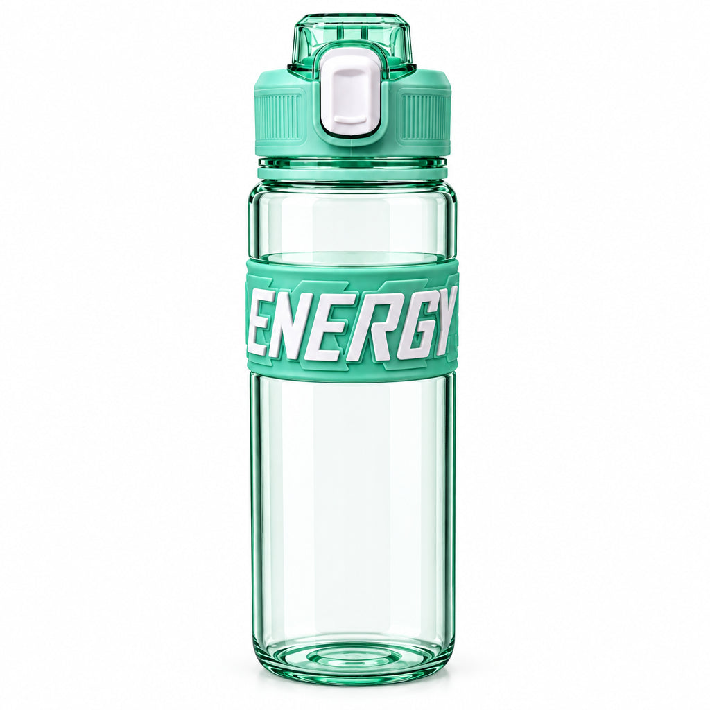 ST-YIBEN Energy 700ml Leak-Proof Sports Water Bottle - Gym, Fitness & Outdoor Hydration Bottle with Time/Volume Markers