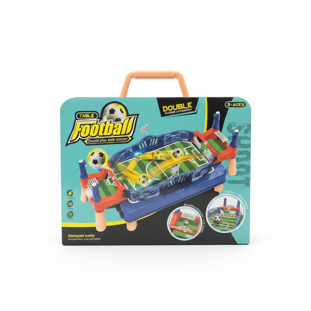 Portable Table Football Game Set – 2-in-1 Foldable Suitcase Bouncy Soccer Battle Board