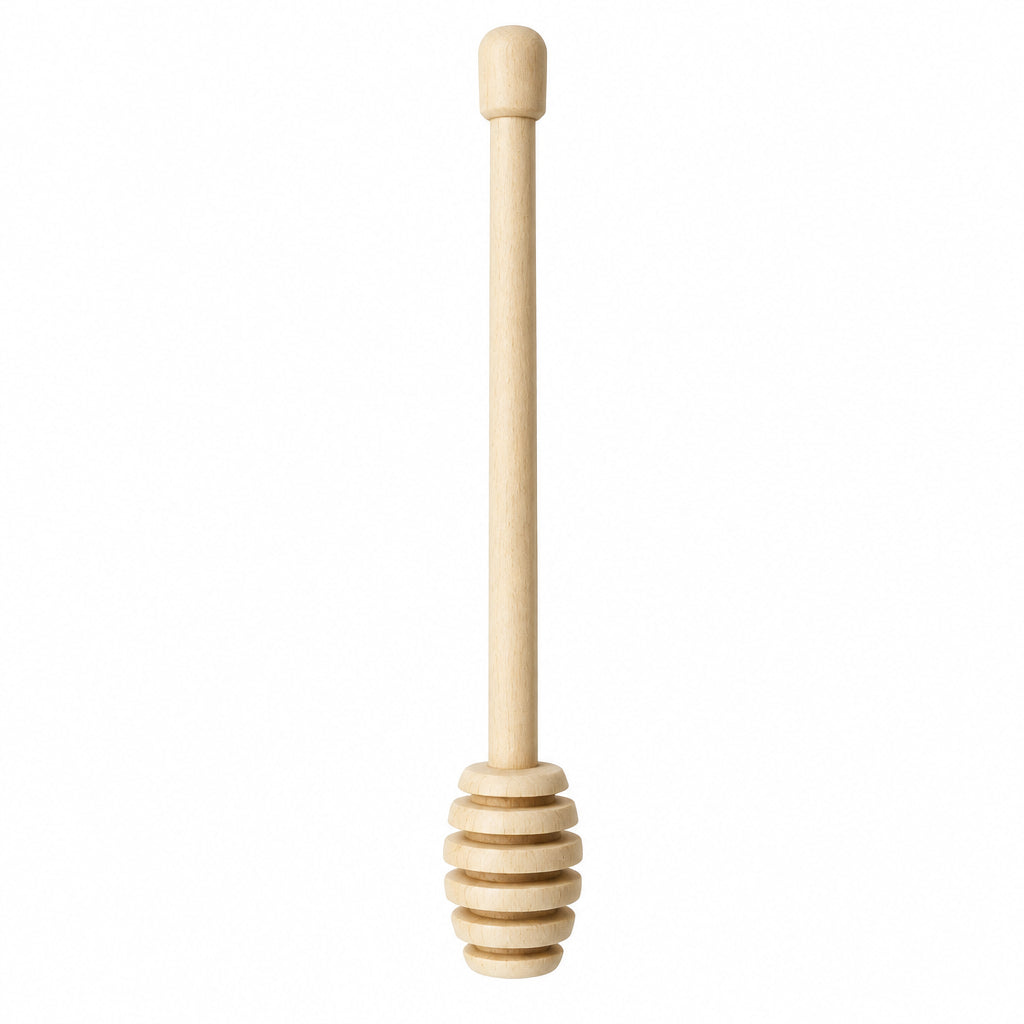Wooden Honey Dipper Stick – Natural Wood Honeycomb Drizzle Wand