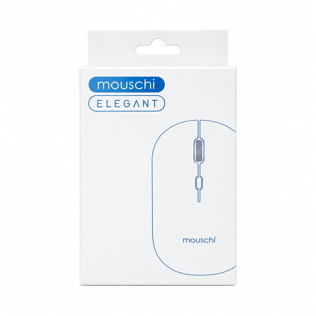 Mouschi Elegant Professional Wireless Mouse – Black Ergonomic 2.4G Optical Computer Mouse