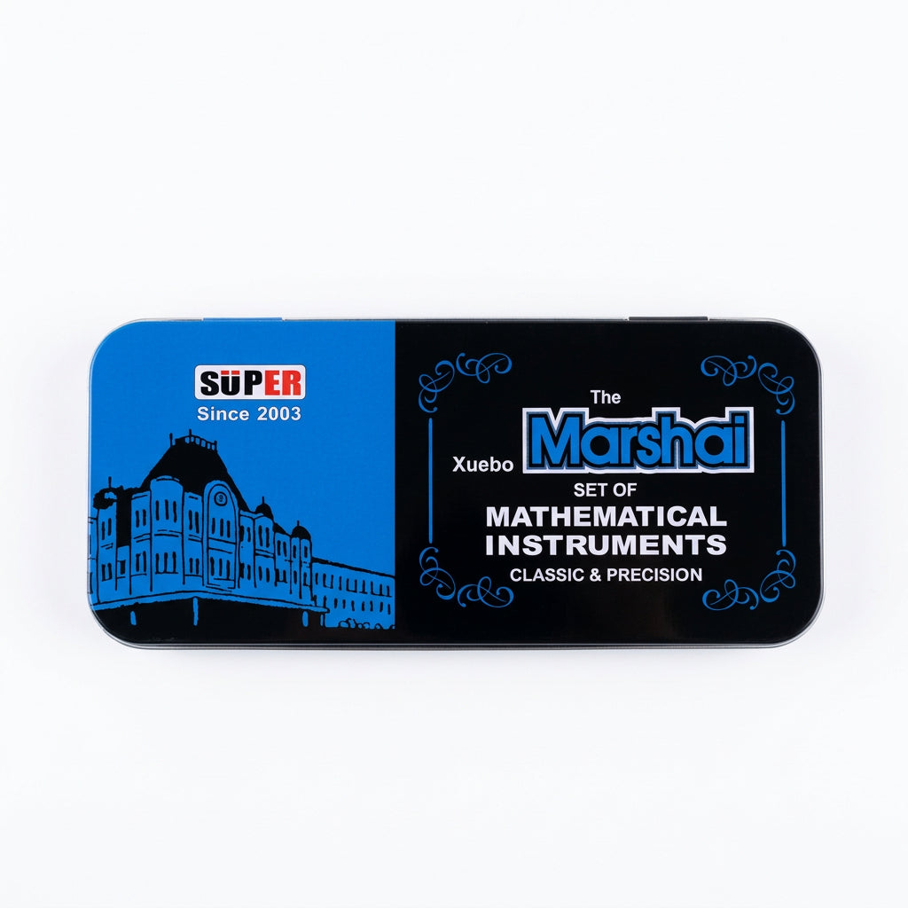 Super Xuebo The Marshal Mathematical Instruments Set in Metal Tin Case
