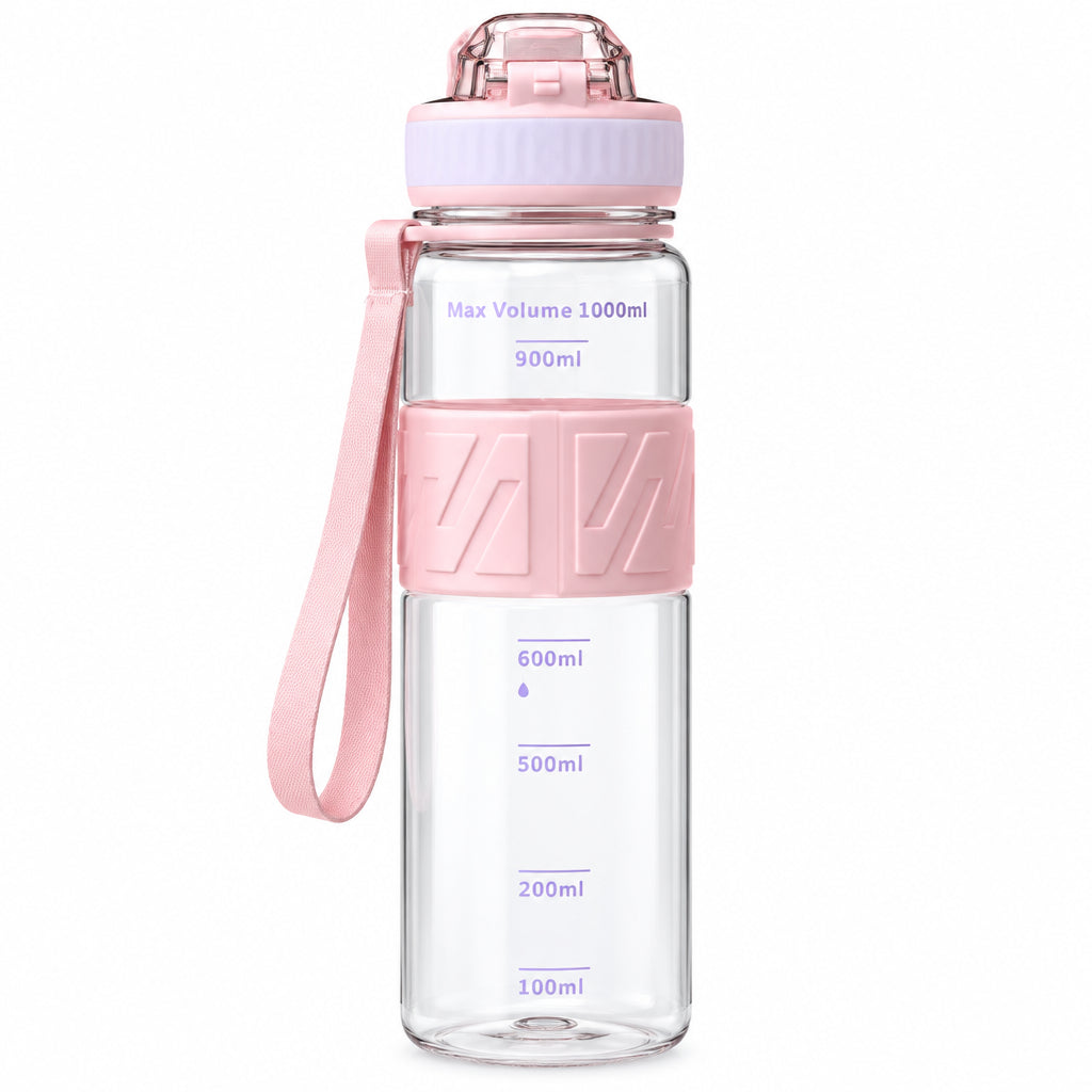 ST-YIBEN Vitality 1000ml Leak-Proof Sports Water Bottle - Large Capacity Gym, Fitness & Outdoor Hydration Bottle with Time/Volume Markers