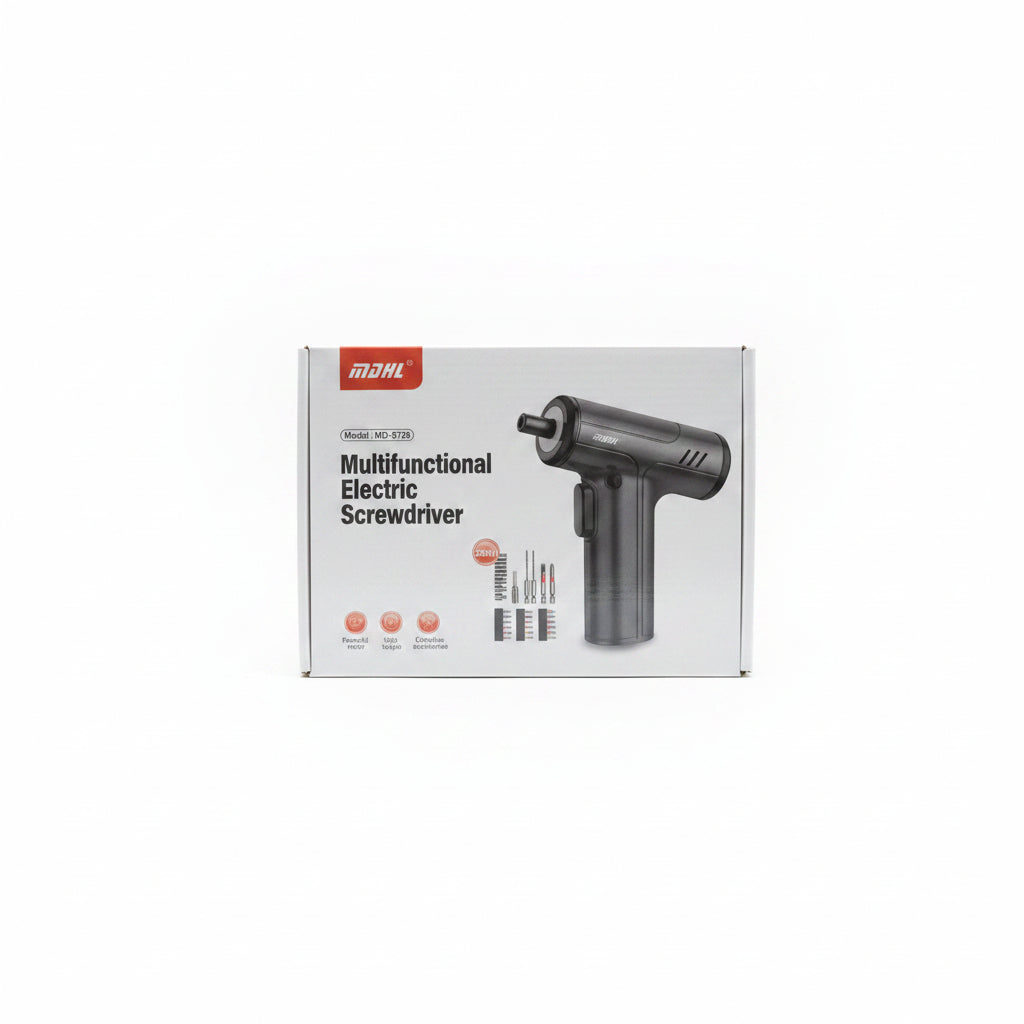 MDHL Multifunctional Electric Screwdriver Set – Cordless Precision Power Screwdriver Kit with High-Torque Motor, Ergonomic Pistol Grip, and Multi-Bit Accessories, Model MD-S728