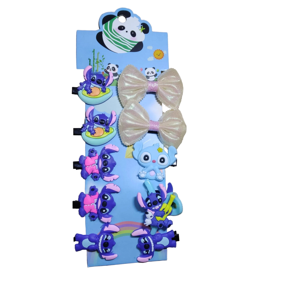 Cute Cartoon Hair Clip Set – Assorted Character Hairpins and Bows