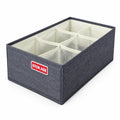 Multi-Compartment Fabric Underwear and Sock Organizer – Dark Gray Drawer Divider Box