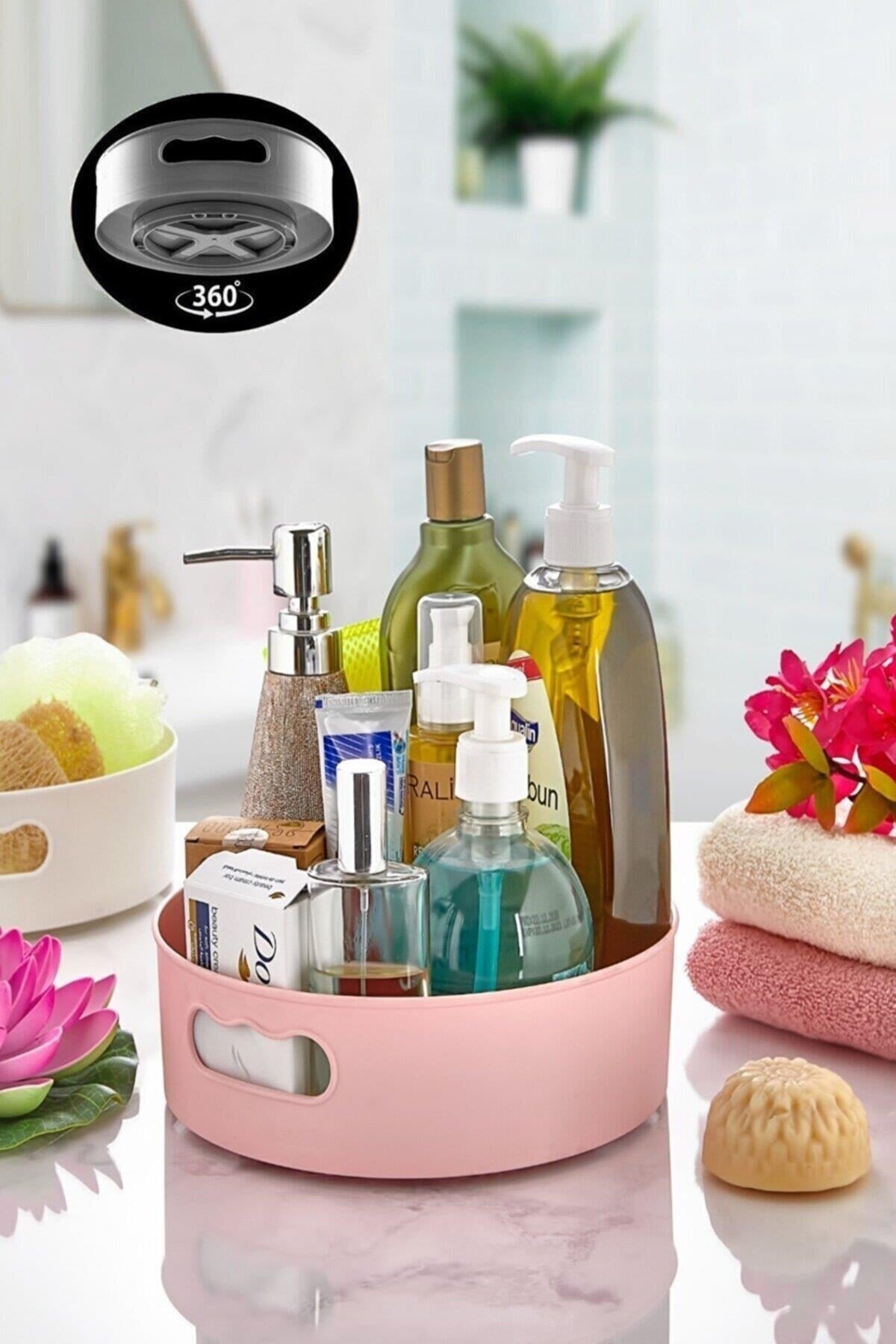 Uydas 360° Rotating Multi-Purpose Organizer Tray – Lazy Susan for Kitchen, Bathroom & Vanity