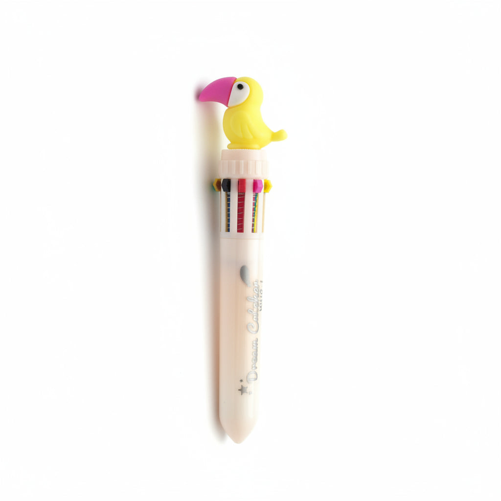 Toucan Bird Theme 10-in-1 Multicolor Ballpoint Pen