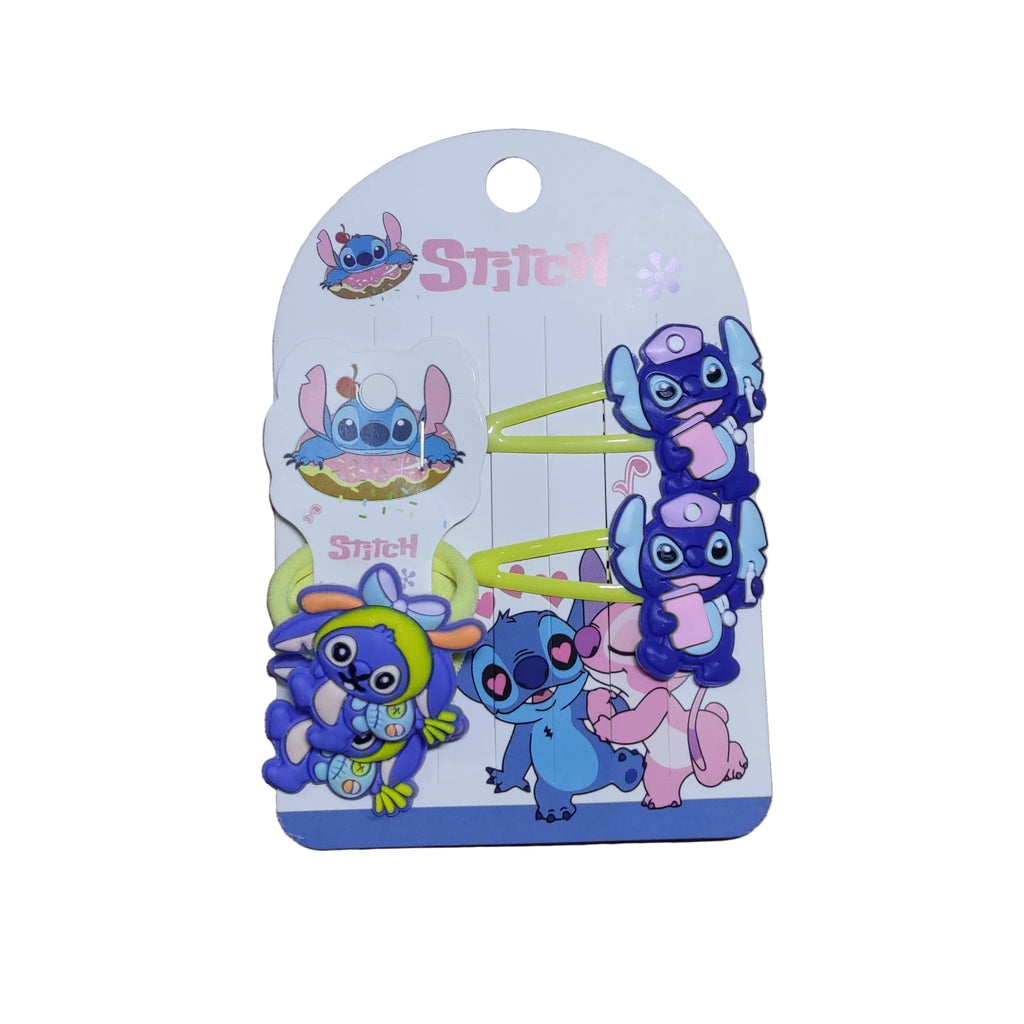 Stitch Theme Cartoon Hair Clip Set – Assorted Character Hairpins and Accessories