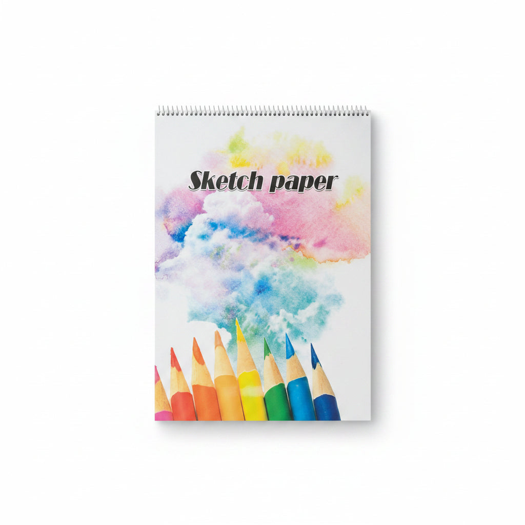 Spiral-Bound Large A3 Sketch Paper Pad – Colored Pencil & Watercolor Art Notebook