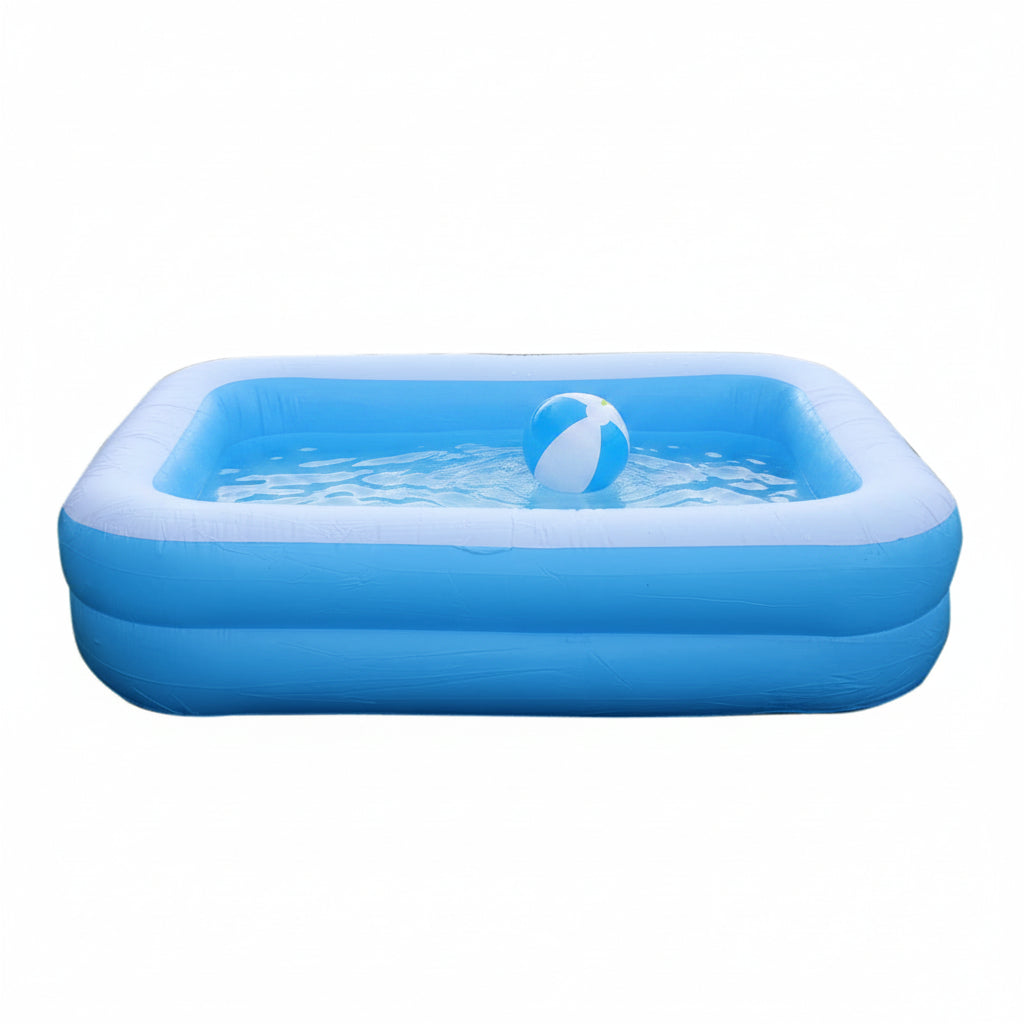 Inflatable Rectangular Swimming Pool – Backyard Kids Water Play Center 120*90*36cm