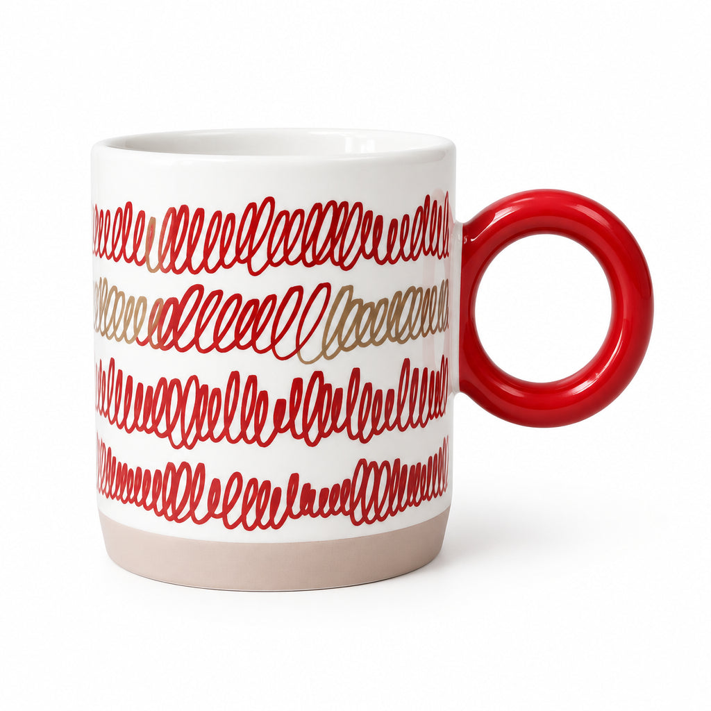 Saida Ceramic Mug – 400ml Decorative Coffee and Tea Cup