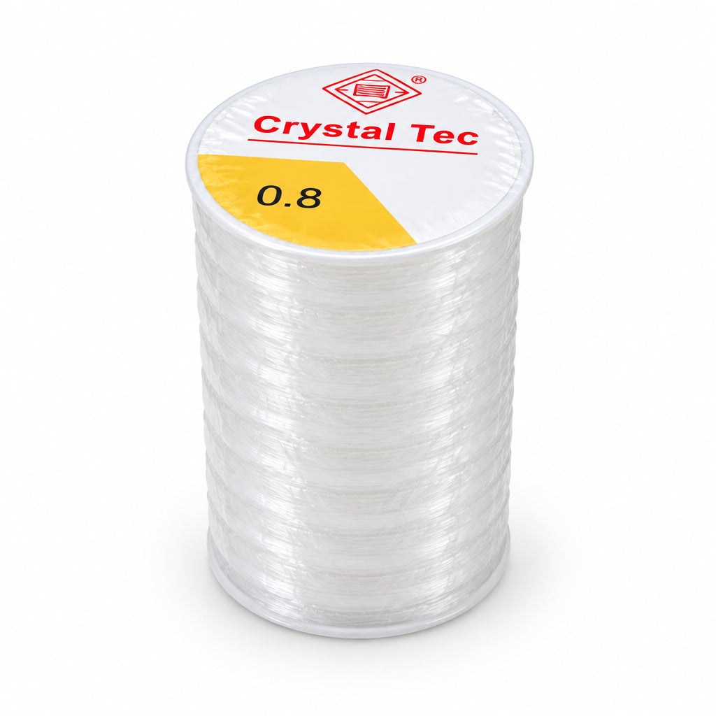 Crystal Tec 0.8mm Elastic Stretch String Roll Pack for Bracelet & Jewelry Making