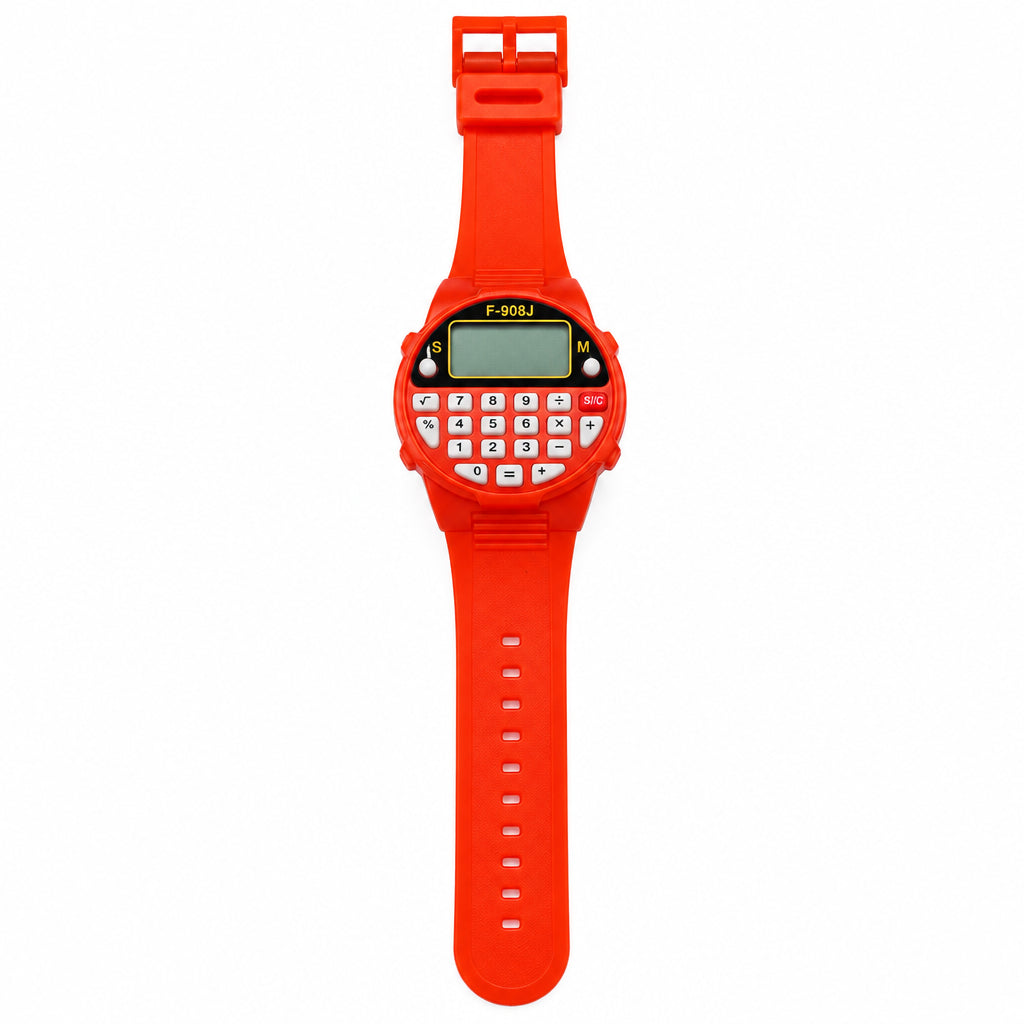 Kids Multifunctional Calculator Watch F-908J – Creative Student Electronic Wristwatch