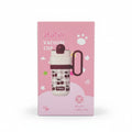 Warm Company 900ml Insulated Vacuum Mug with Handle. Kawaii Cherry Plaid Thermal Travel Tumbler & Straw Bottle
