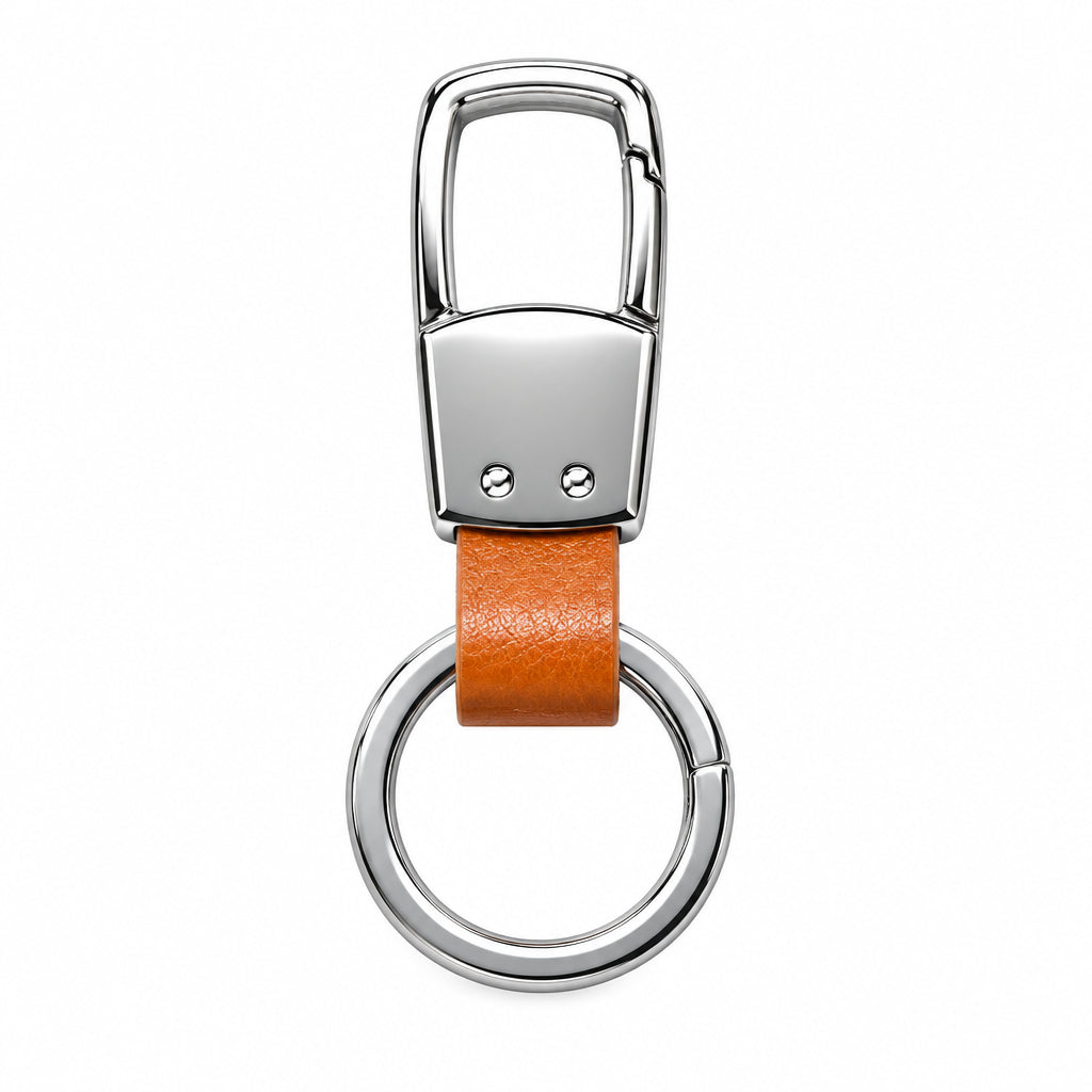 Cars Logo Metal and Leather Keychain – Premium Car Key Ring Holder