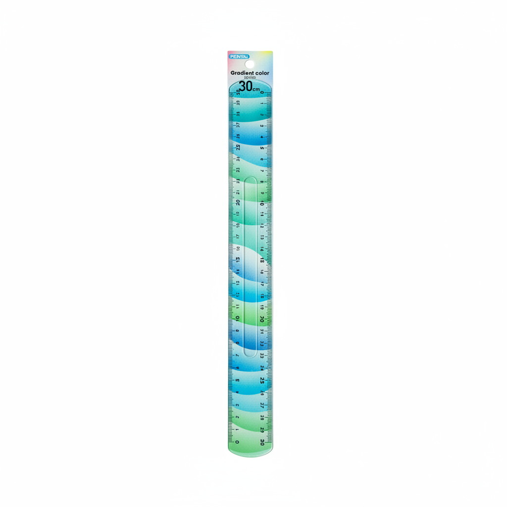 PENPAI PP1438 Gradient Color 30cm Flexible Ruler