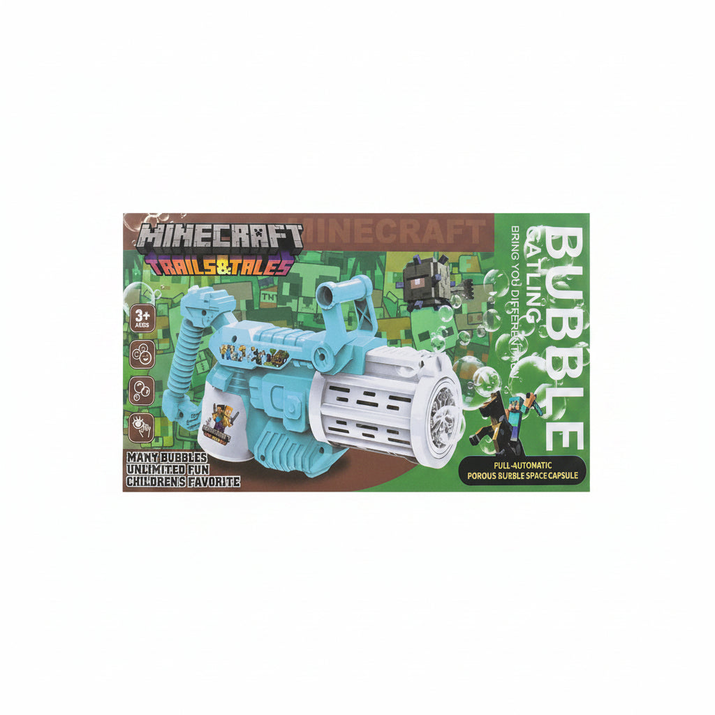 Automatic Gatling Bubble Gun Blaster. Character Edition Bubble Machine for Kids (3+ Years)