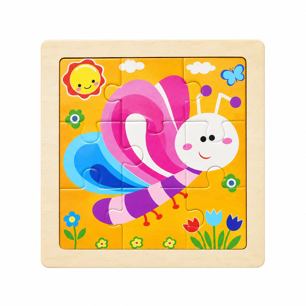 Wooden Butterfly Jigsaw Puzzle – Kids Educational Interlocking Puzzle Board