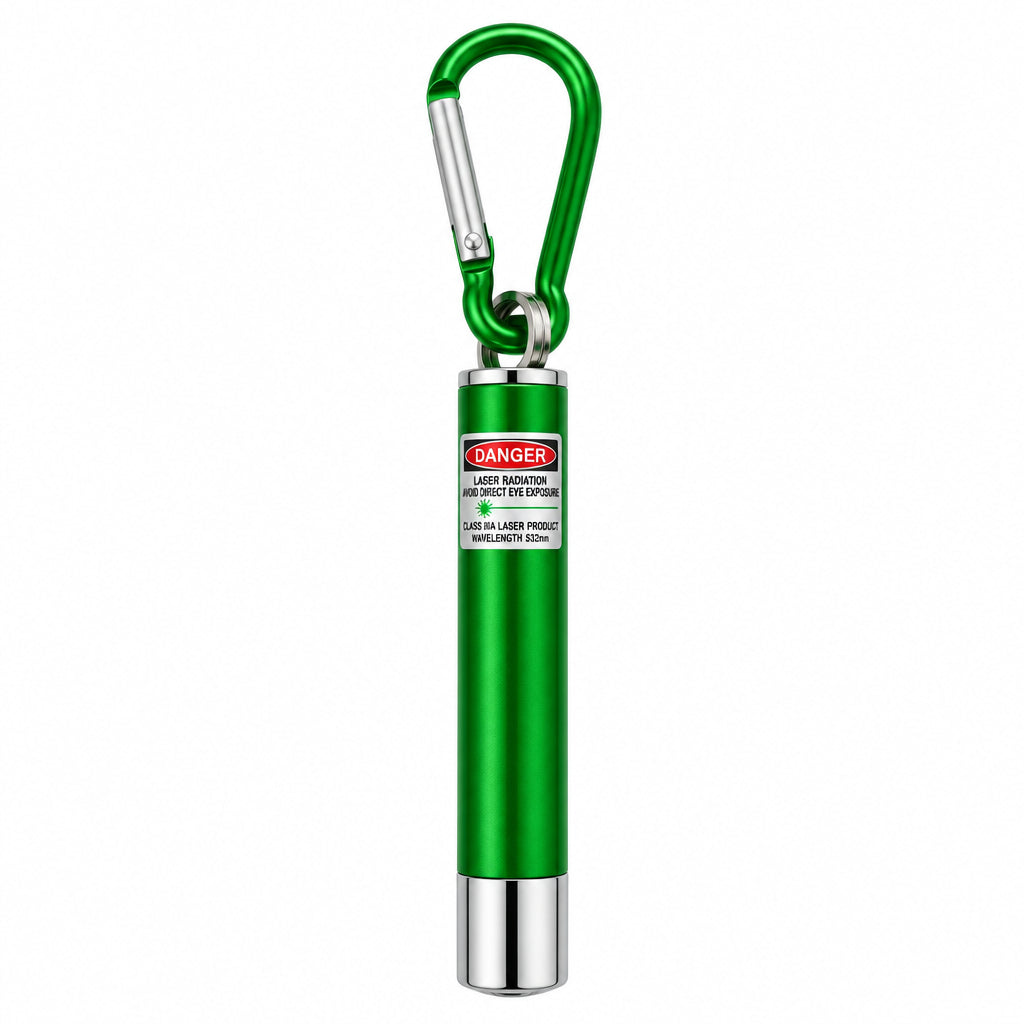 3-in-1 Mini LED Flashlight & Laser Pointer Keychain Pack. Portable Carabiner EDC Light for Camping, Hiking, & Emergency Use