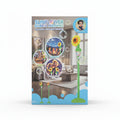 Electric Sunflower Bubble Machine with Lights & Music. Automatic Standing Bubble Blower for Kids & Parties