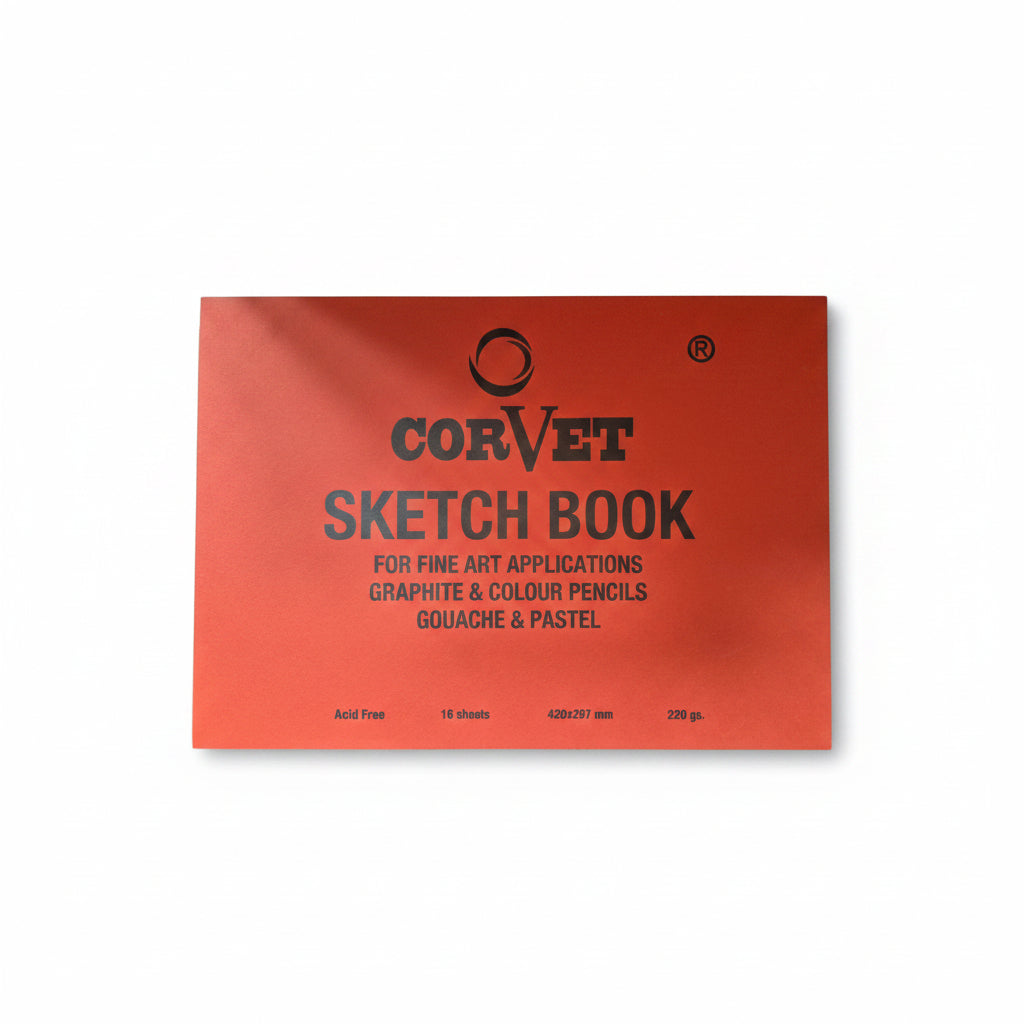 Corvet Sketch Book – A3 Fine Art Drawing Pad for Graphite, Gouache & Pastel 220 g